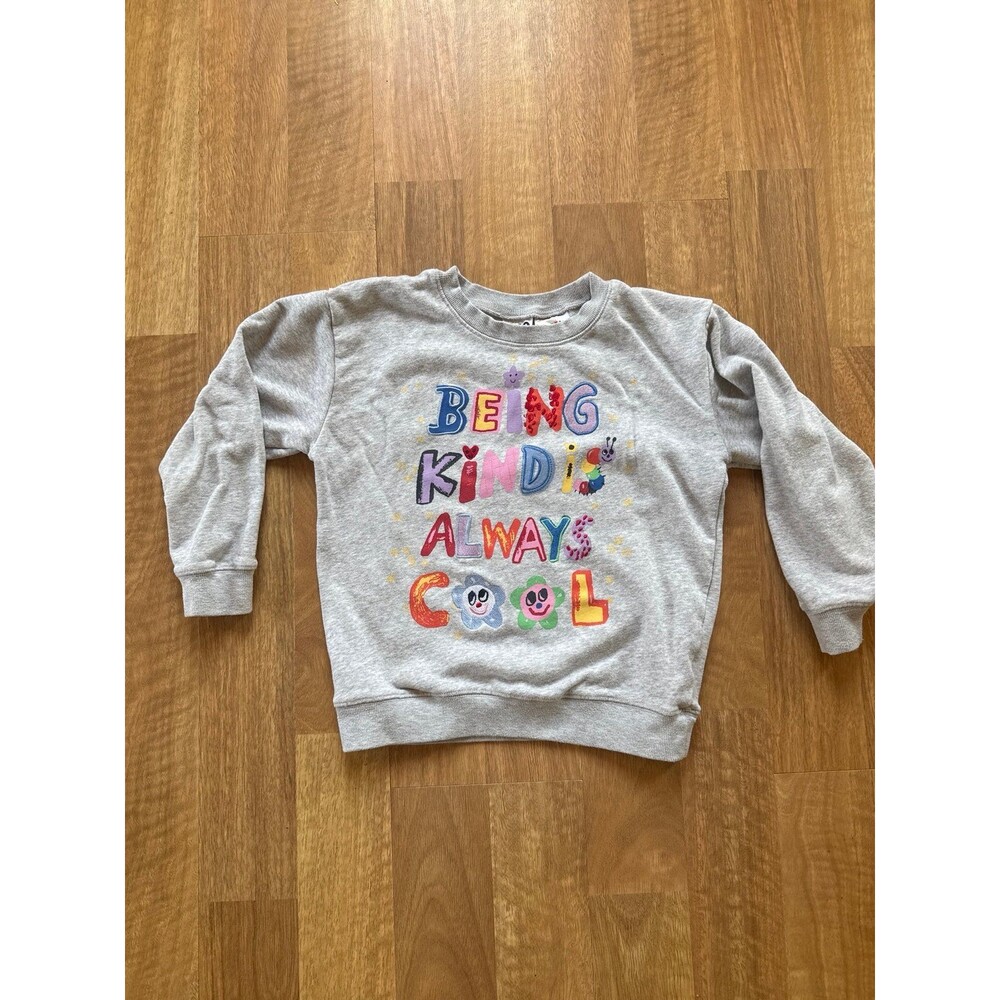 COTTON ON KIDS  I SCREAM colour BEING KIND ALWAYS COOL pullover sweat shirt